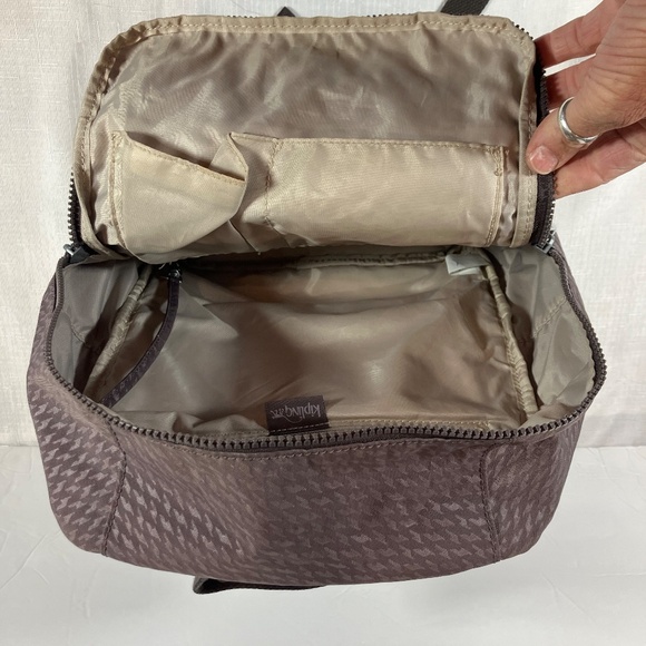 Kipling Backpack, Taupe Houndstooth Pattern, EUC - Picture 8 of 15